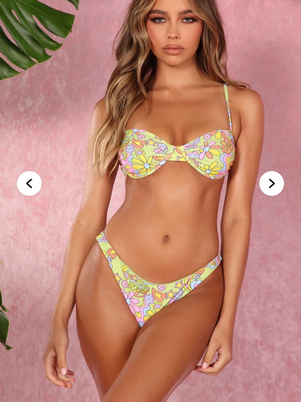 Floral Underwire Bikini Set - Women Swim